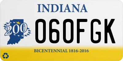 IN license plate 060FGK