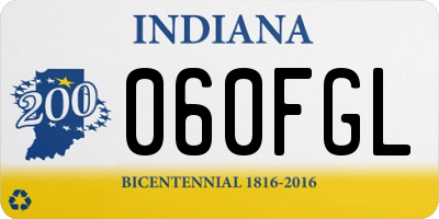 IN license plate 060FGL