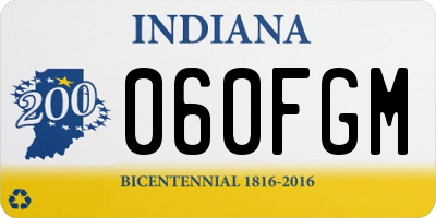 IN license plate 060FGM
