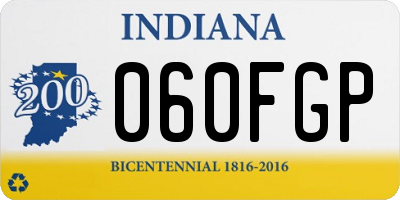 IN license plate 060FGP
