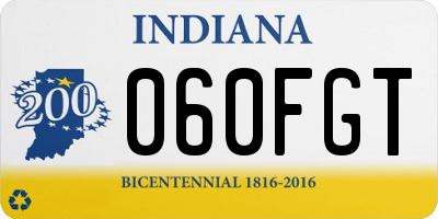 IN license plate 060FGT