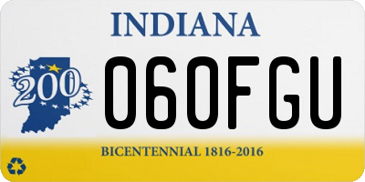 IN license plate 060FGU