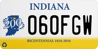 IN license plate 060FGW