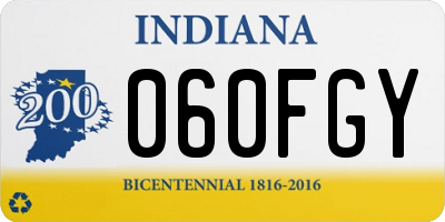 IN license plate 060FGY