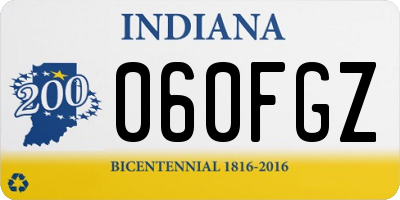 IN license plate 060FGZ