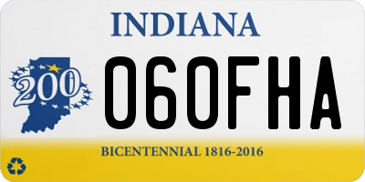 IN license plate 060FHA