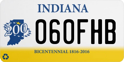 IN license plate 060FHB