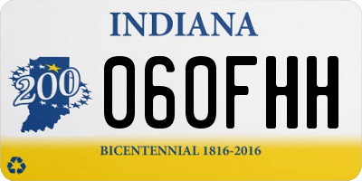 IN license plate 060FHH