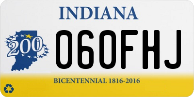 IN license plate 060FHJ