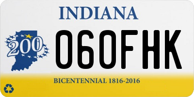 IN license plate 060FHK