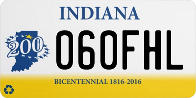 IN license plate 060FHL