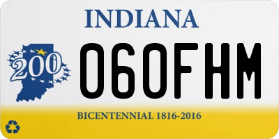 IN license plate 060FHM