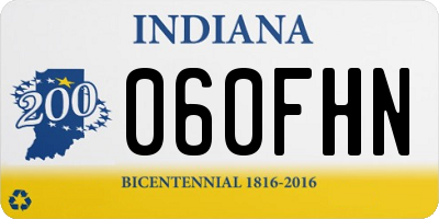 IN license plate 060FHN