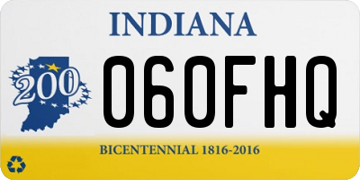 IN license plate 060FHQ