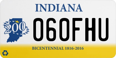 IN license plate 060FHU