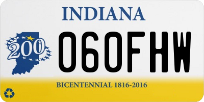 IN license plate 060FHW