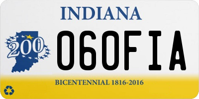 IN license plate 060FIA