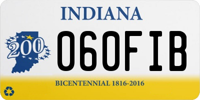 IN license plate 060FIB