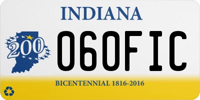 IN license plate 060FIC