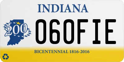 IN license plate 060FIE