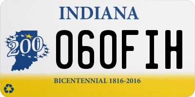 IN license plate 060FIH