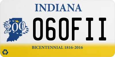 IN license plate 060FII