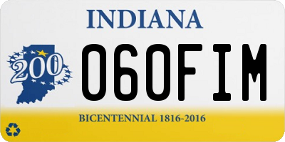 IN license plate 060FIM