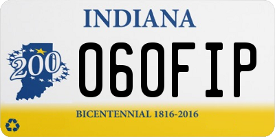 IN license plate 060FIP