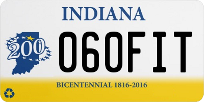 IN license plate 060FIT