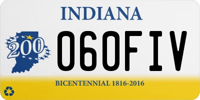 IN license plate 060FIV
