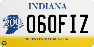 IN license plate 060FIZ