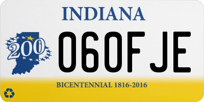 IN license plate 060FJE