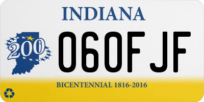 IN license plate 060FJF