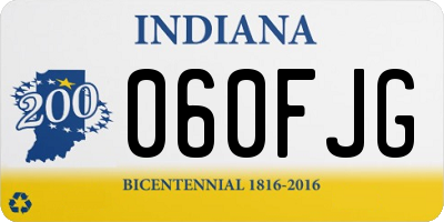 IN license plate 060FJG