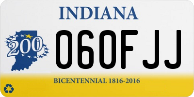 IN license plate 060FJJ