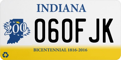 IN license plate 060FJK