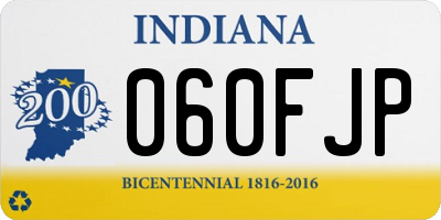 IN license plate 060FJP