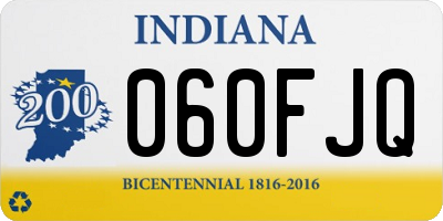 IN license plate 060FJQ