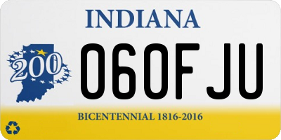 IN license plate 060FJU