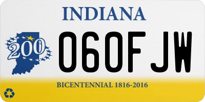 IN license plate 060FJW