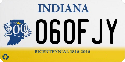 IN license plate 060FJY