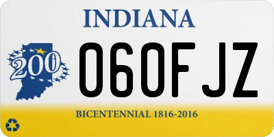IN license plate 060FJZ
