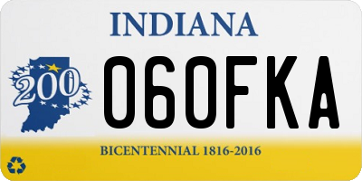 IN license plate 060FKA