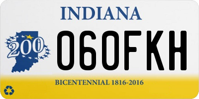 IN license plate 060FKH