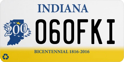 IN license plate 060FKI