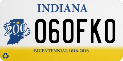 IN license plate 060FKO