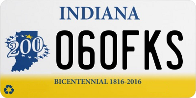IN license plate 060FKS