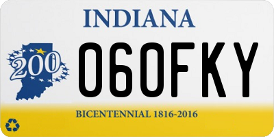 IN license plate 060FKY