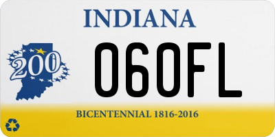 IN license plate 060FL