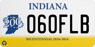 IN license plate 060FLB